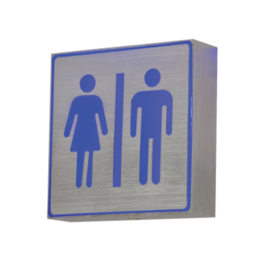 Brightstar WB309 Blue LED Lavatory Wall Bracket Sign (1W LED, IP20)