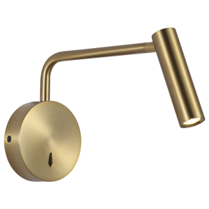 Brightstar WB379 Gold LED Wall Bracket with Moveable Arm and Head