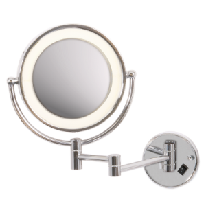 Brightstar WB800 Polished Chrome LED Mirror Wall Light with 3x Magnifier and Switch