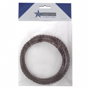 Brightstar 2 Core Brown Twisted Cord Wire Pre-Pack (3m and 5m)