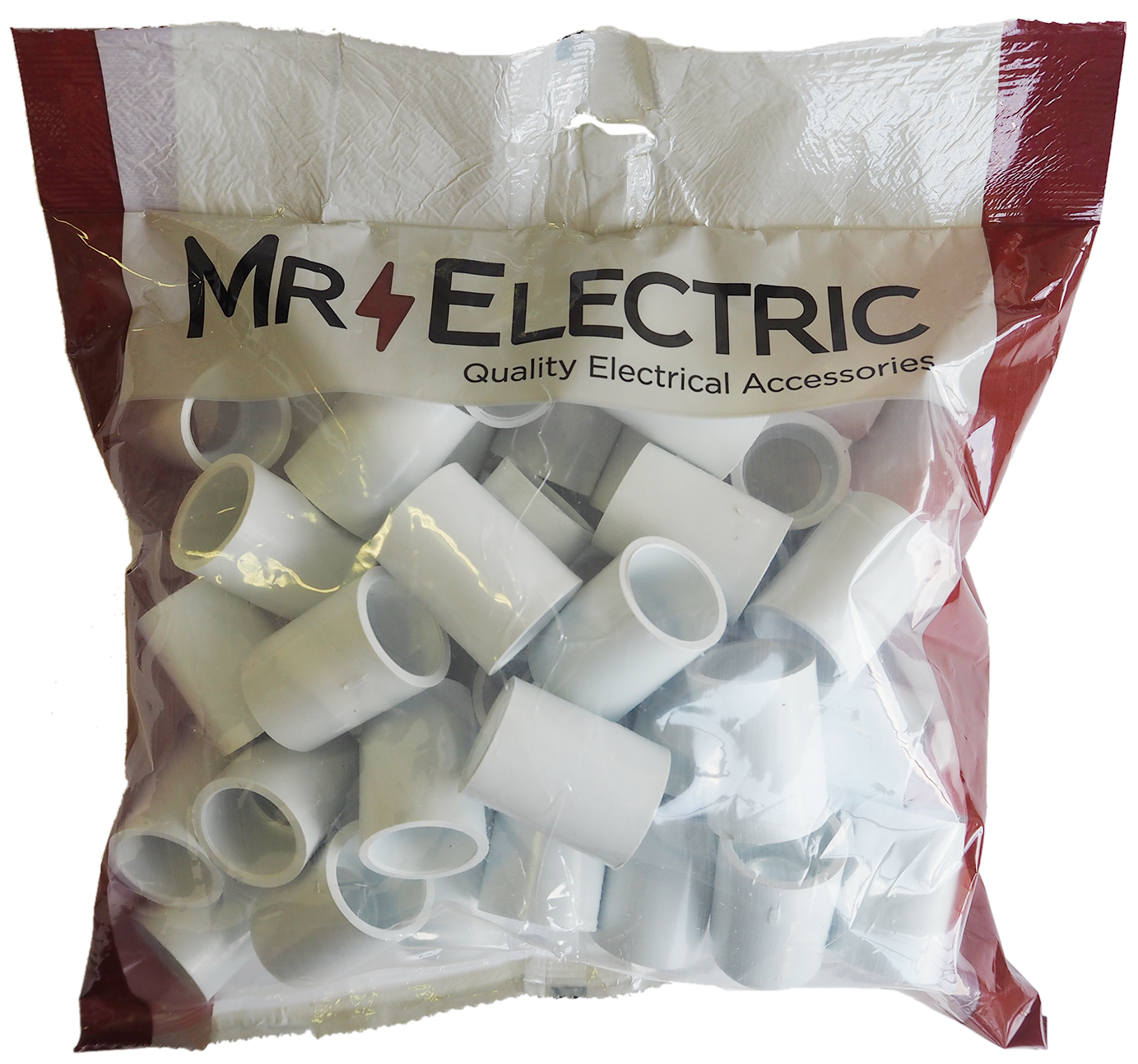 Ogatin 20mm PVC Conduit Couplings, White, Pre-Pack of 20 (High Impact, Chemical Resistant)