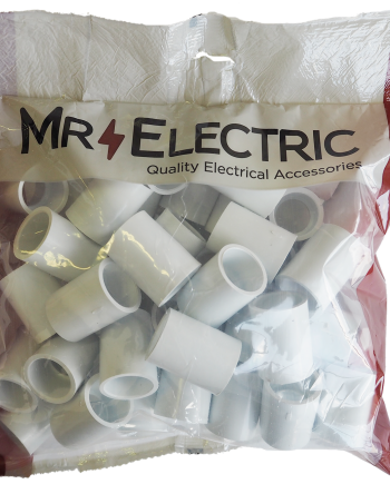 OGATIN 20MM PVC Conduit Couplings, White, Pre-Pack of 50